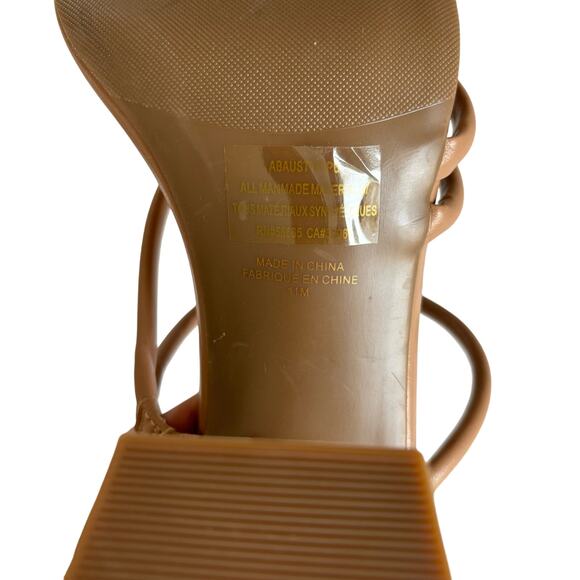 Abound Women's Austyn Tubular Strappy Block
Heel Beige Platform Sandals Size 11 - Picture 7 of 7